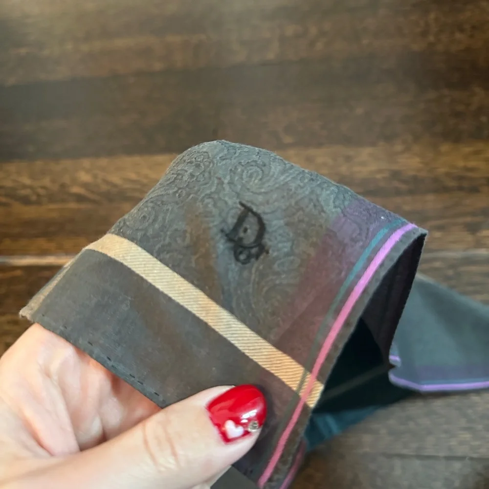 Dior Teal Patterned Scarf